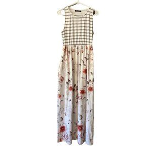 Simplee Dress Size Medium Maxi Floral Sleeveless Summer Cottagecore‎ Boho Preppy